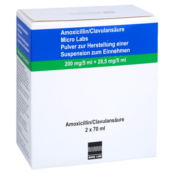 AMOXICILLIN/Clavulansäure Micro La.200/28,5mg/5ml 140 ml
