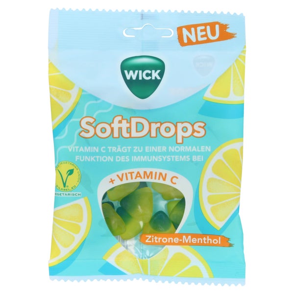 WICK Softdrops Vitaminregen Zitr.Menthol 90 g