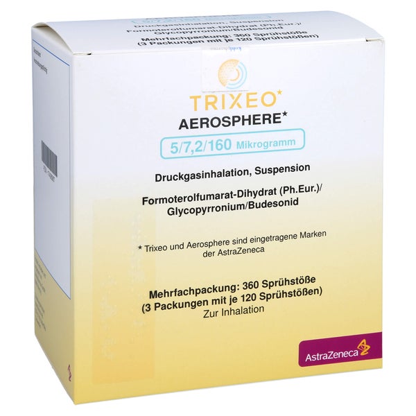 TRIXEO Aerosphere 5/7,2/160µg Druckgasinh.120ED 3 St