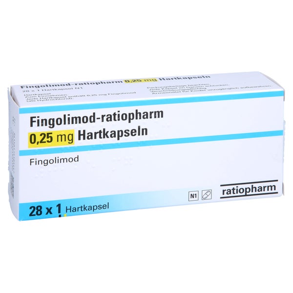 FINGOLIMOD-ratiopharm 0,25 mg Hartkapseln 28 St