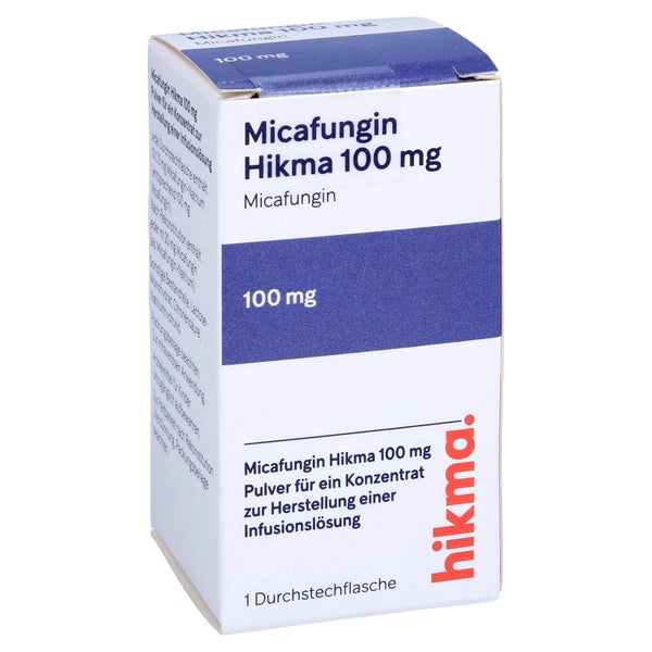 MICAFUNGIN Hikma 100 mg Plv.f.Konz.Her.Inf.-Lsg. 1 St