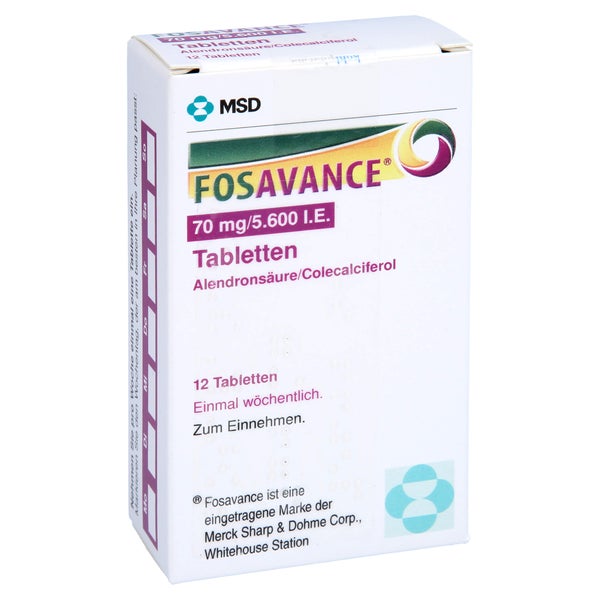 Fosavance 70 Mg/5.600 I.E. Tabletten 12 St