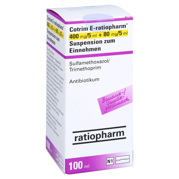 COTRIM E-ratiopharm 400mg/5ml + 80mg/5ml Susp.z.E. 100 ml