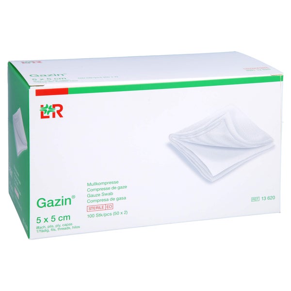 Gazin Mullkomp.5x5 cm steril 8fach 50X2 St