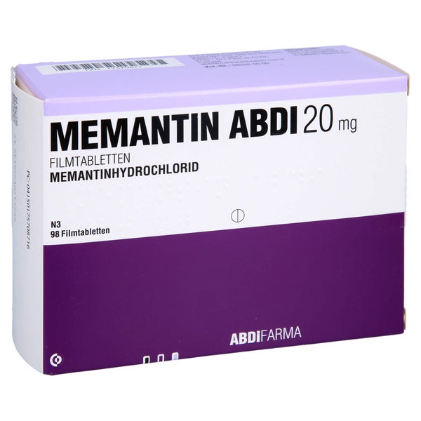 Memantin Abdi 20 mg Filmtabletten 98 St