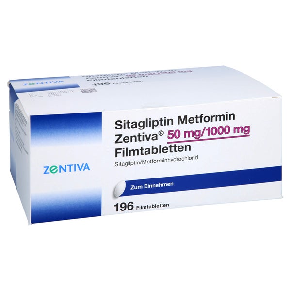 SITAGLIPTIN Metformin Zentiva 50 mg/1000 mg FTA 196 St