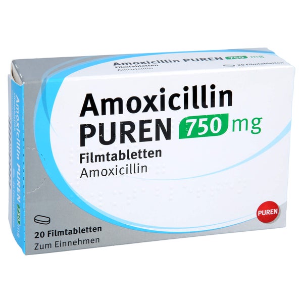 Amoxicillin Puren 750 mg Filmtabletten 20 St