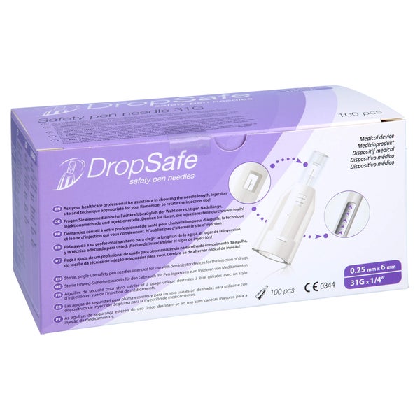Sicherheits-pen-nadeln Dropsafe 31 Gx6 m 100 St