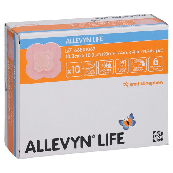 Allevyn Life 10,3x10,3 Cm Silikonschaumverband 10 St