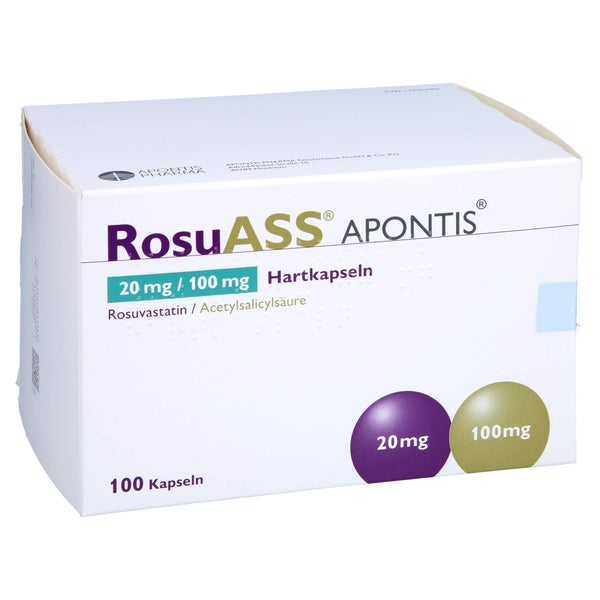 ROSUASS APONTIS 20 mg/100 mg Hartkapseln 100 St