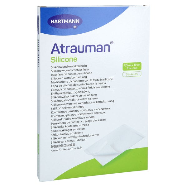 Atrauman Silicone Steril 7,5x10 cm Kompr 5 St
