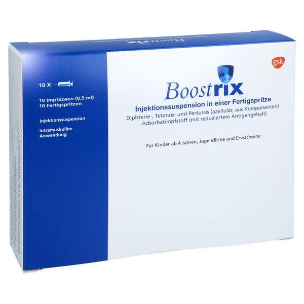 Boostrix Inj.-susp.i.e.fertigspritze 10X0,5 ml
