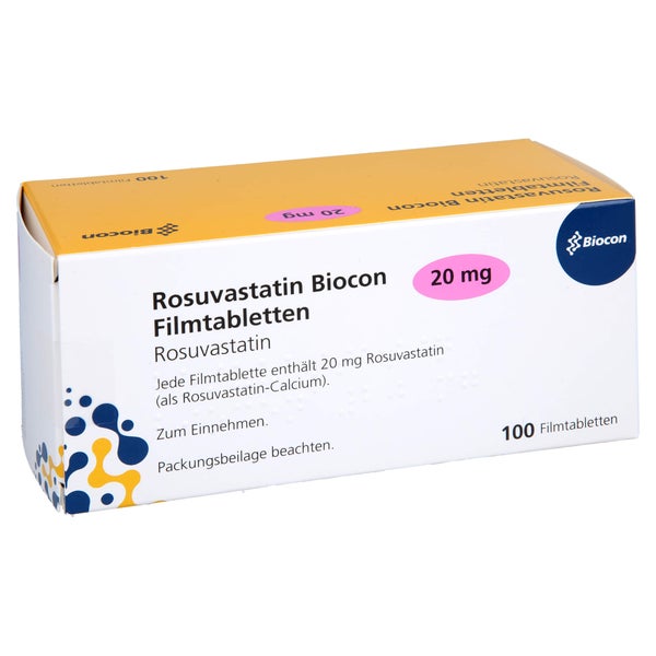 Rosuvastatin Biocon 20 mg Filmtabletten 100 St