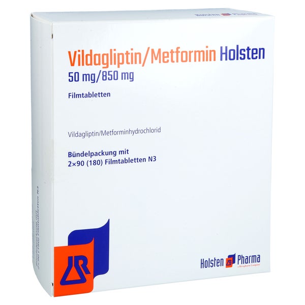 Vildagliptin/metformin Holsten 50 Mg/850 Mg Fta 180 St