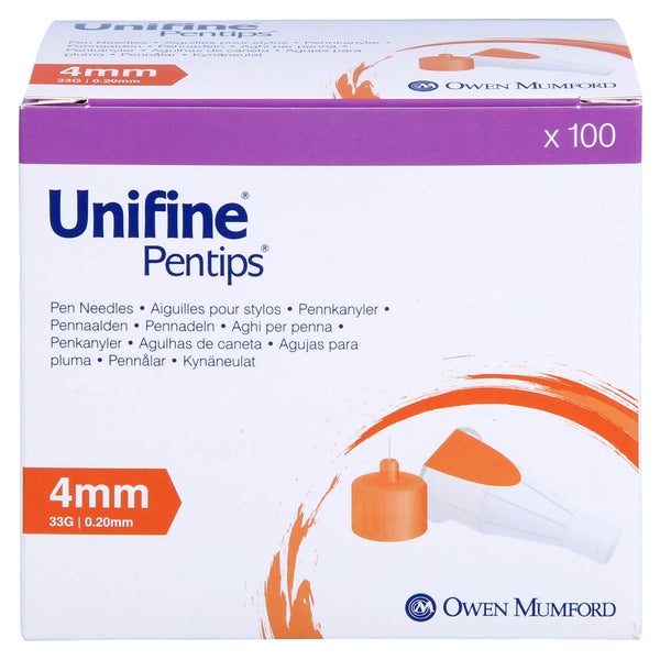 Unifine Pentips Kanüle 33 G 4 Mm 100 St