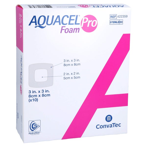 Aquacel Foam Pro 8x8 cm Hydrofiber Schau 10 St