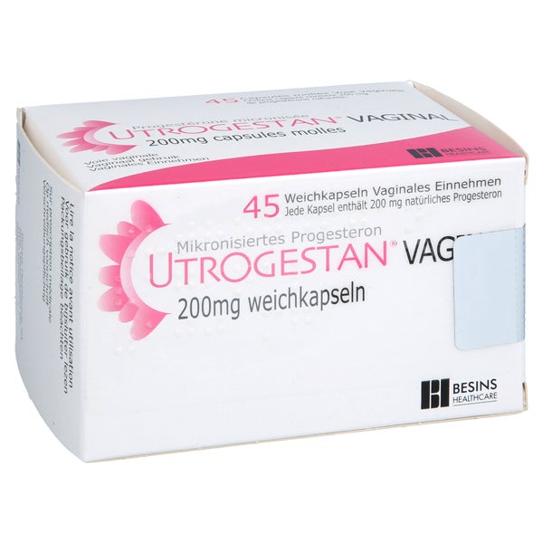 UTROGESTAN Luteal 200 mg Weichkaps.z.vaginal.Anwe. 45 St