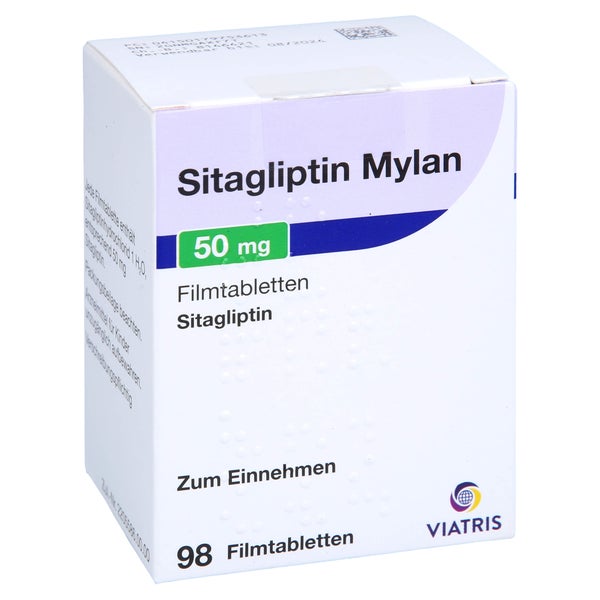 Sitagliptin Mylan 50 mg Filmtabletten 98 St