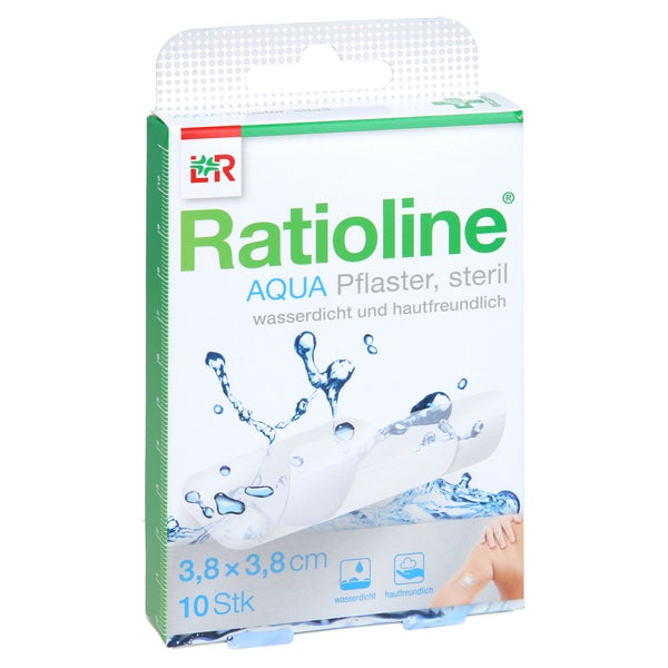 Ratioline Aqua Pflaster 3,8x3,8 Cm Steril 10 St