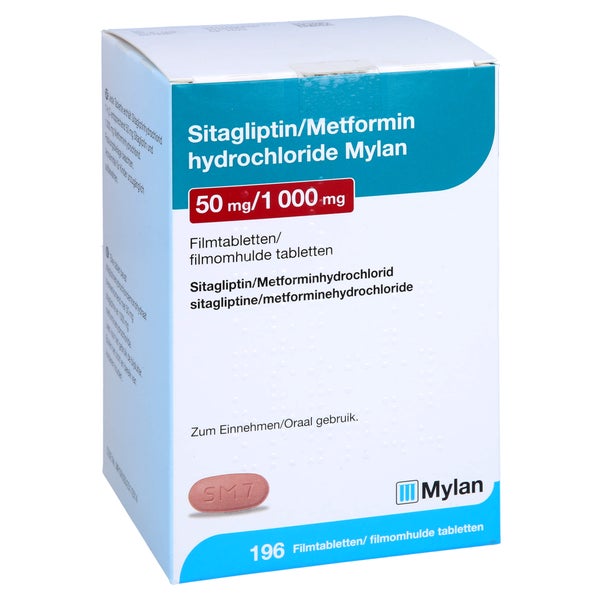 SITAGLIPTIN Metformin-HCl Mylan 50 mg/1000 mg FTA 196 St