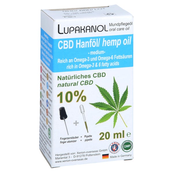 Lupakanol Mundpflegeöl Hanfsamen 10% Cannabidiol 20 ml