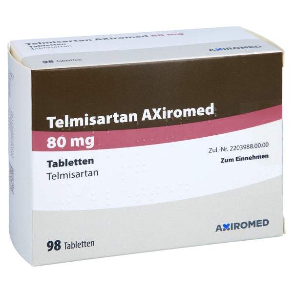 Telmisartan Axiromed 80 mg Tabletten 98 St