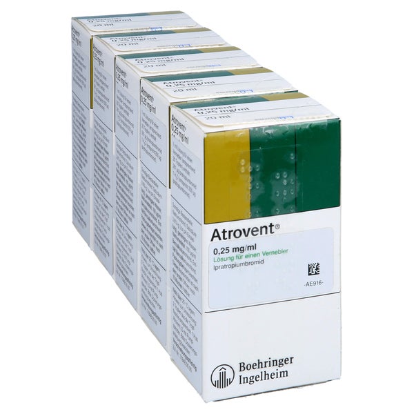 Atrovent 250 µg/ml Lösung f.e.Vernebler 5X20 ml