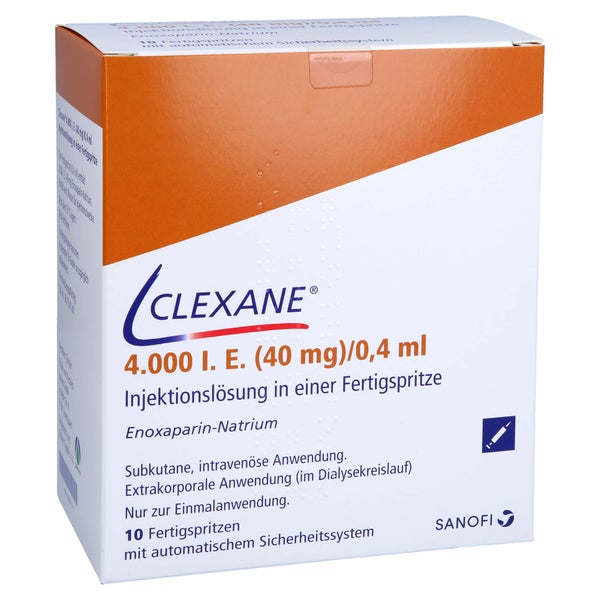 CLEXANE 4.000 I.E. 40mg/0,4ml ILO F.Sp.+Sich-Sys. 10 St