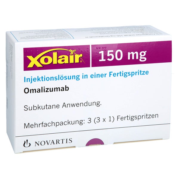Xolair 150 Mg Injektionslösung I.e.fertigspritze 3X1 St