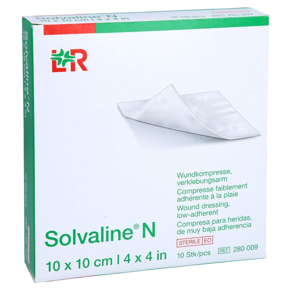 Solvaline N Kompressen 10x10 cm steril 10 St