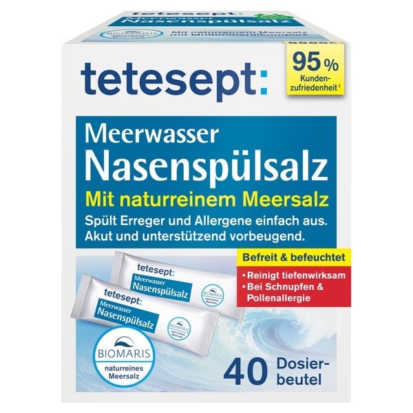 Tetesept Meerwasser Nasenspülsalz 40 St