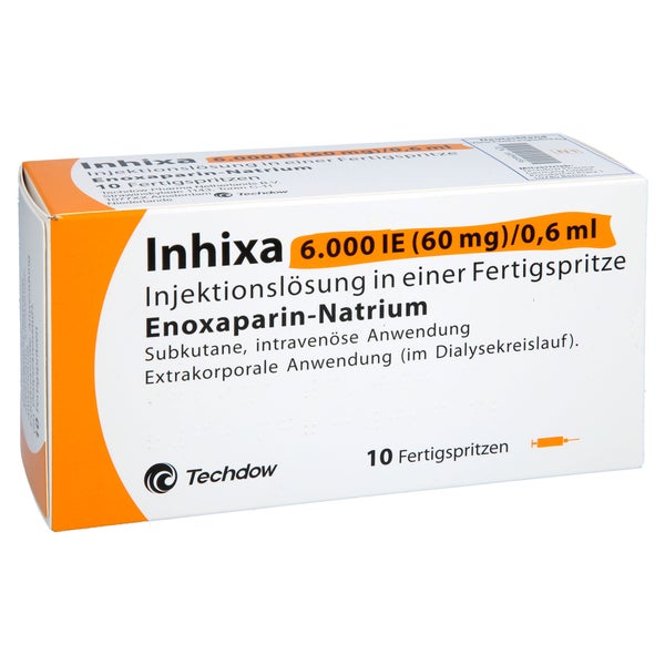 Inhixa 6.000 I.e. 60 Mg/0,6 Ml Inj.-lsg.i.e.f.-sp. 10 St