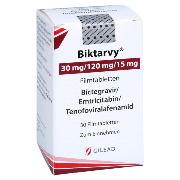 Biktarvy 30 Mg/120 mg/15 mg Filmtablette 30 St