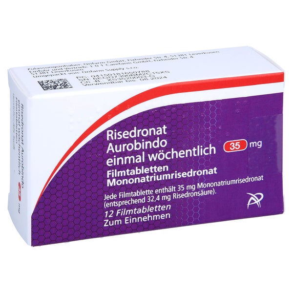 RISEDRONAT Aurobindo 1xwöchentlich 35 mg Filmtabl. 12 St