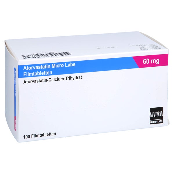 ATORVASTATIN Micro Labs 60 mg Filmtabletten 100 St