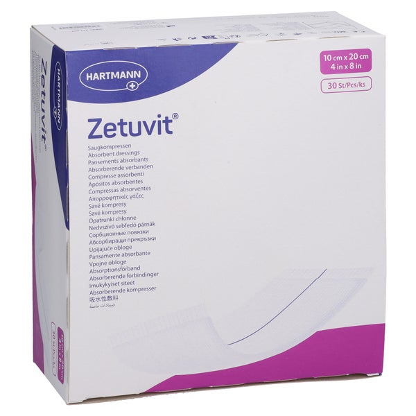 Zetuvit Saugkompressen Unsteril 10x20 Cm 30 St