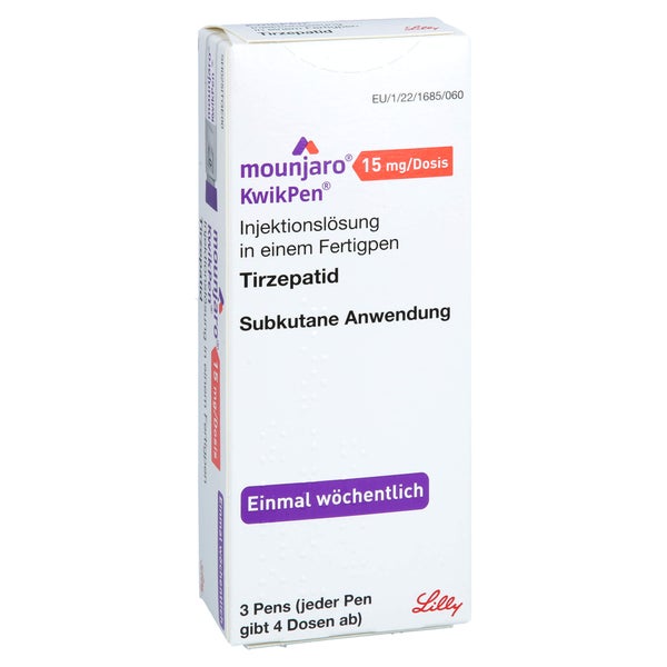 Mounjaro 15 Mg/dosis Kwikpen Inj.-lsg.fertigpen 3 St