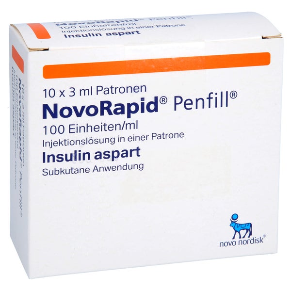 NOVORAPID Penfill 100 E/ml Inj.-Lsg.i.e.Patrone 10X3 ml