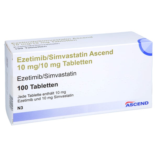 EZETIMIB/Simvastatin Ascend 10 mg/10 mg Tabletten 100 St