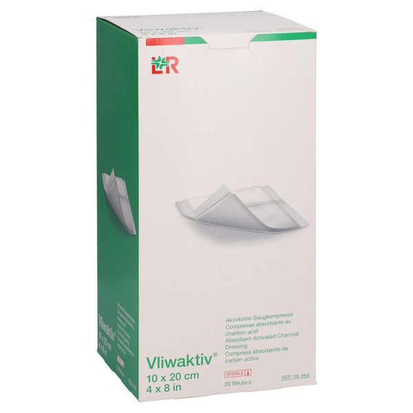 Vliwaktiv Aktivkohle-saugkomp.steril 10x 20 St