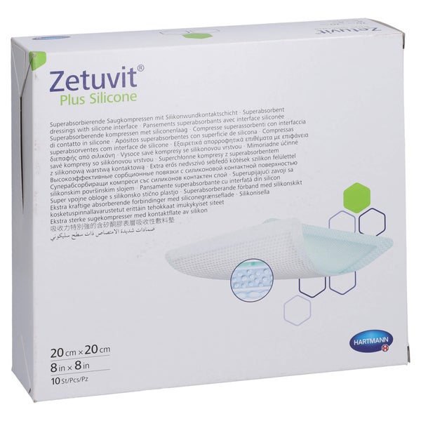 Zetuvit Plus Silicone steril 20x20 cm 10 St