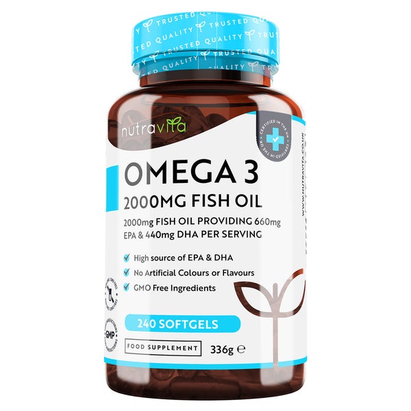 Omega-3 2000mg Fischöl+660mg EPA+440mg D 240 St