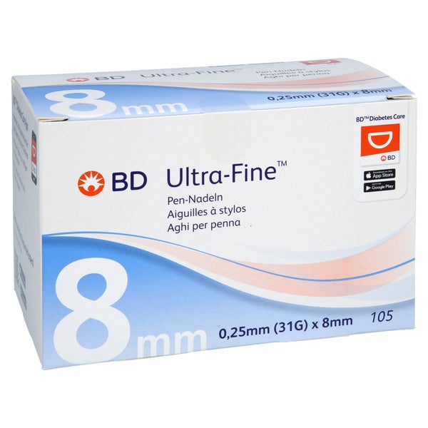 BD Ultra-fine Pen-nadeln 8 mm 31 G 0,25 105 St