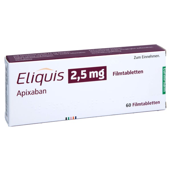 Eliquis 2,5 mg Filmtabletten 60 St