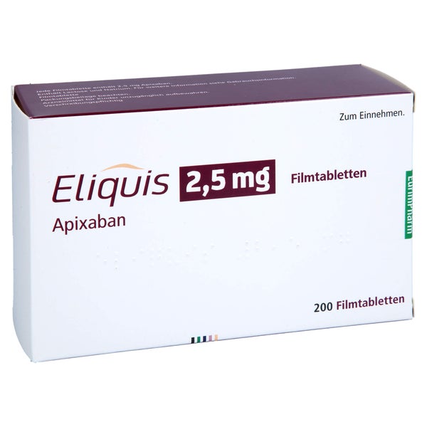 Eliquis 2,5 mg Filmtabletten 200 St