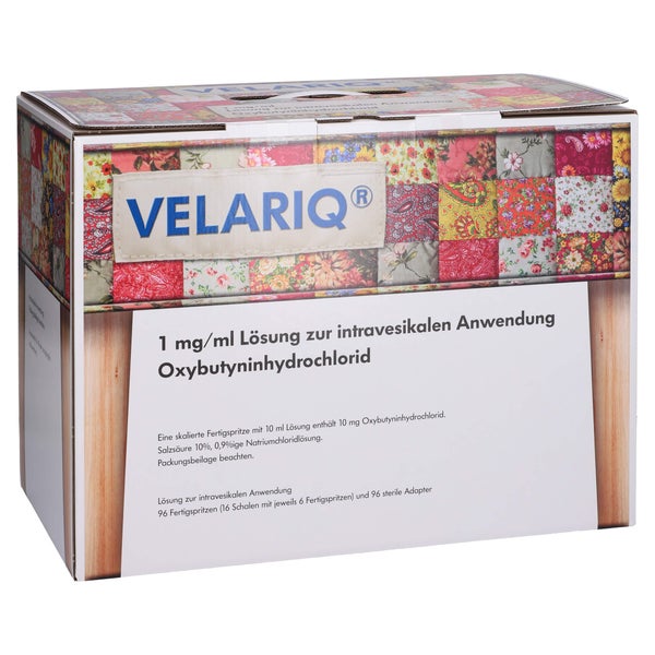 VELARIQ 1 mg/ml Lsg.z.intravesik.Anw.FER m.Adapter 96 St