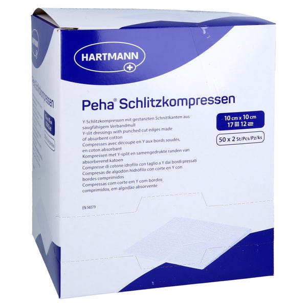 Peha Schlitzkompressen 10x10 Cm Steril 50X2 St