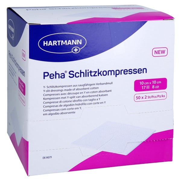 Peha Schlitzkompressen 10x10 Cm Steril 8fach 50X2 St