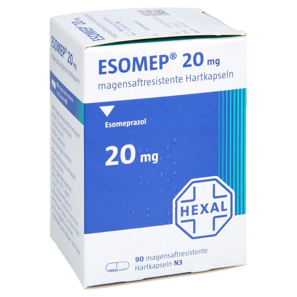 Esomep 20 Mg Magensaftresistente Hartkapseln 90 St