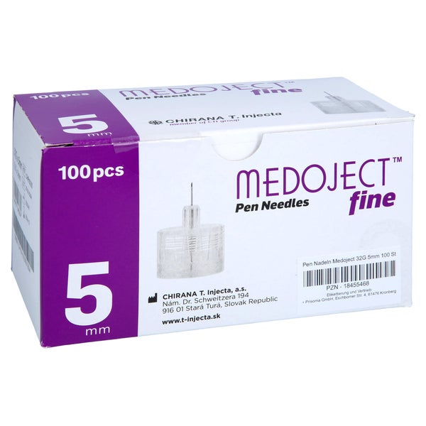 Pen-nadeln Medoject 5 mm 32 G 100 St